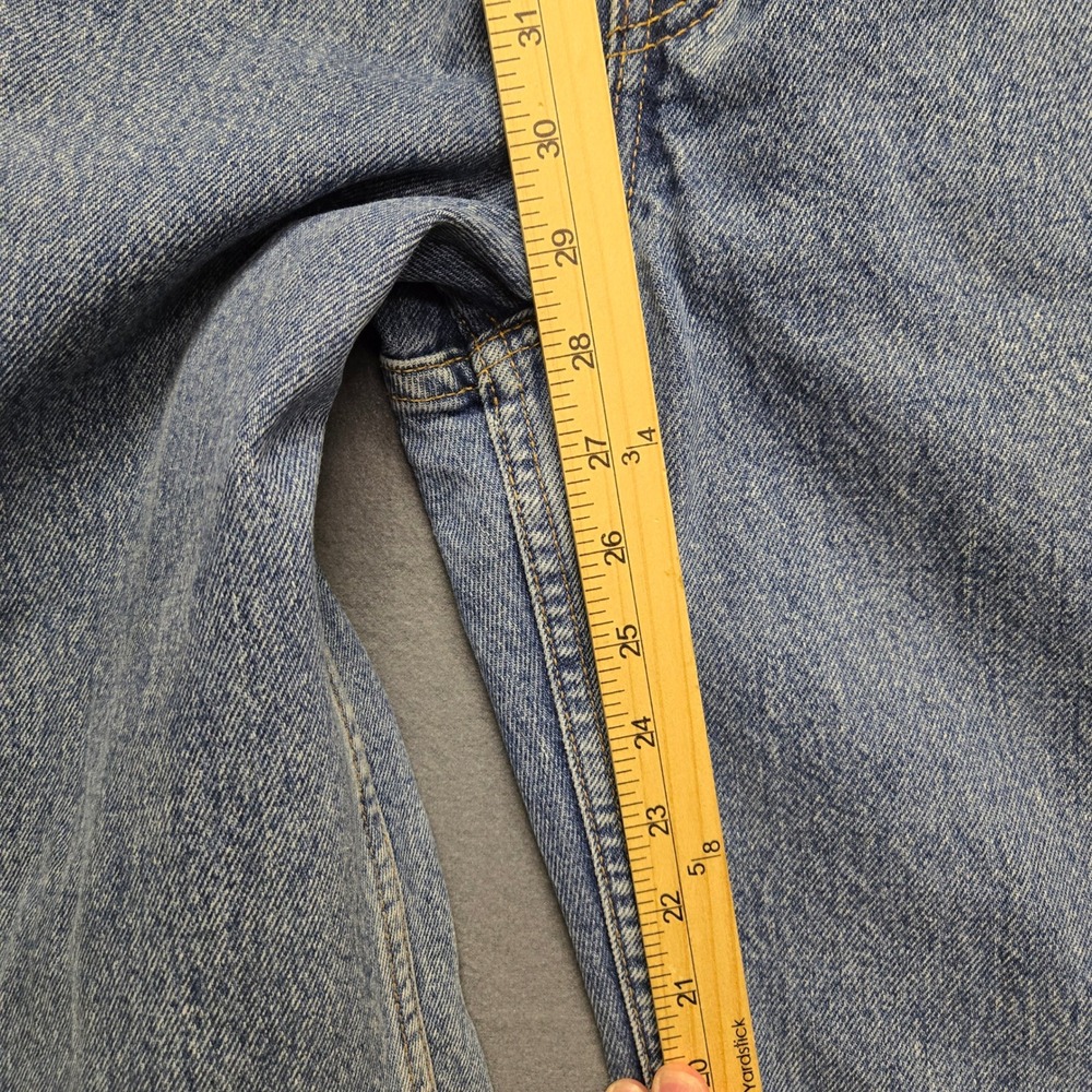 Levi's 512 Slim Fit Straight Leg Vintage 90s Jeans 12 Reg S Blue High Waisted - Picture 11 of 13